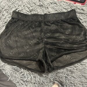 Juicy Couture Black Sleep Shorts with Elastic Waistband